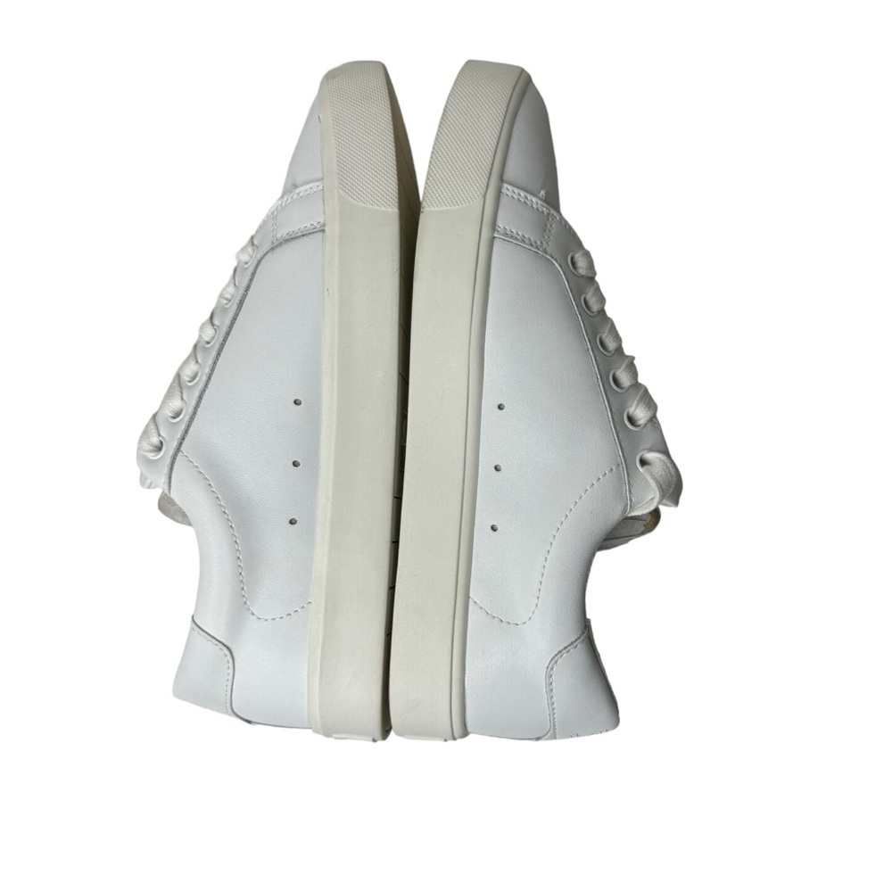 Sam Edelman Ethyl Lace Up Low Top Sneakers Bright White Leather 6.5 - Picture 5 of 9